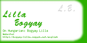 lilla bogyay business card